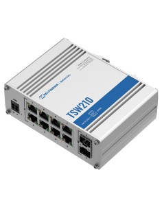Teltonika TK-TSW210 Teltonika Interruptor industrial não grandizado - 8 portas Ethernet RJ45 Gigabit +2 SFP Gigabit - carro ruge 2