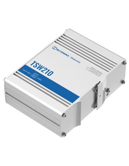 Comprar TELTONIKA TK-TSW210 Teltonika Switch No gestionable Industrial - 8 puertos Ethernet RJ45 Gigabit +2 SFP Gigabit - Rugeri