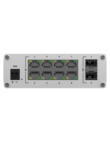 Teltonika TK-TSW210 Teltonika Interruptor industrial não grandizado - 8 portas Ethernet RJ45 Gigabit +2 SFP Gigabit - carro ruge