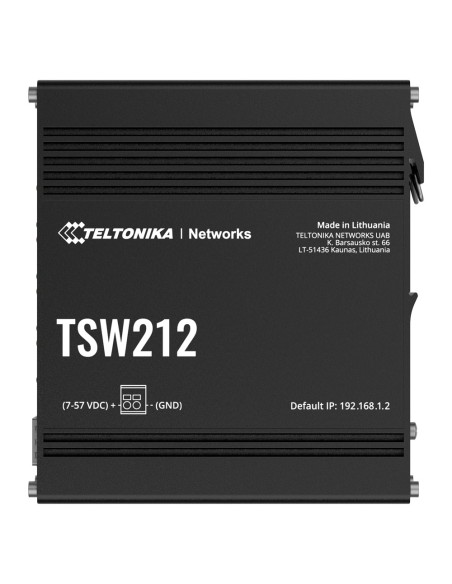 Teltonika TK-TSW212 Teltonika Interruptor GRAFE INDUSTRIAL - 8 portas Ethernet RJ45 Gigabit +2 SFP Gigabit - VLAN / LOOP Impedir