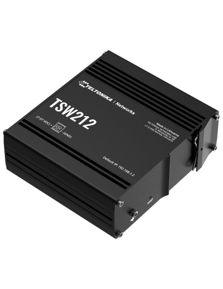 Teltonika TK-TSW212 Teltonika Interruptor GRAFE INDUSTRIAL - 8 portas Ethernet RJ45 Gigabit +2 SFP Gigabit - VLAN / LOOP Impedir
