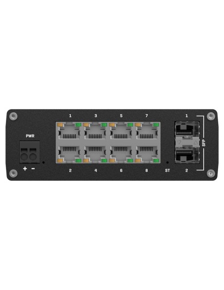 Teltonika TK-TSW212 Teltonika Interruptor GRAFE INDUSTRIAL - 8 portas Ethernet RJ45 Gigabit +2 SFP Gigabit - VLAN / LOOP Impedir