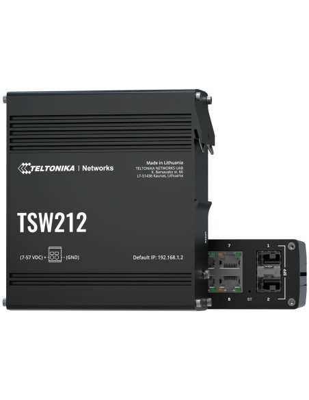 Kaufen TELTONIKA TK-TSW212 Teltonika Managed Industrial Ethernet-Switch – 10 Ports insgesamt (8 GE RJ45 / 2 SFP-Glasfaser) – Sop