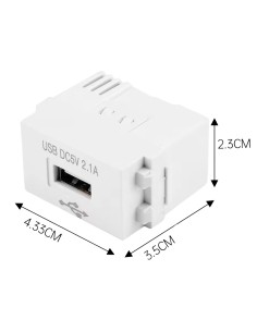 Comprar OEM TYPE128USB-220ACADAPTOR Conversor de tensión - Entrada AC 220 V - Salida DC 5 V / 2.1 A en formato USB A - Dimension 2
