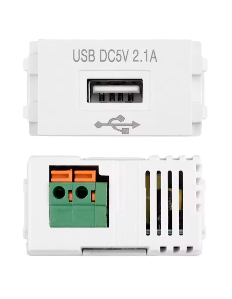 OEM TIPO128USB-220ACADAPOR VOLTING CONVERSOR - Entrada CA 220 V - Saída DC 5 V / 2.1 A em Formato USB A - Dimensões: 43 (