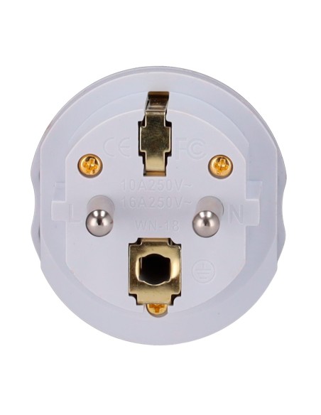 Adaptador do Adaptador do OEM UKPLUG - Tipo Gap (UK) para Tipo F (UE) - 250V AC Tensão - Atualização máxima de saída 10-16 A 