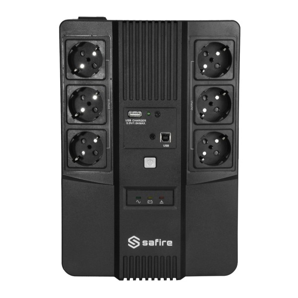 Kaufen OEM UPS800VA-6 einphasige line-interaktive USV – Leistung 800VA/480W – Eingang 220~240 Vac / Ausgang 230 Vac – 6 Ausgänge