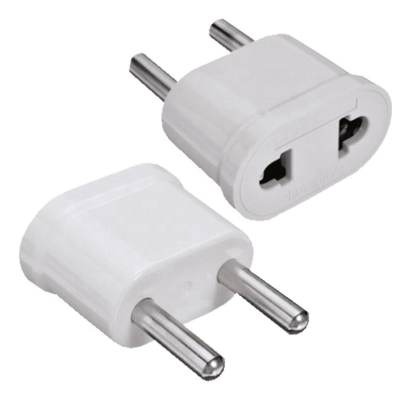 Adaptador OEM EUA-Adaptador-W - Tipo A (EUA) Tipo F (UE) - 250V Tensão AC - Atualização máxima de saída 10 A 