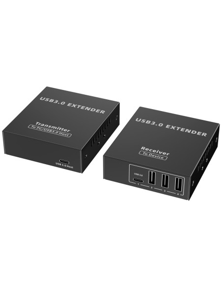 Lenkeng USB-EXT-4-30 USB 3.0 LAN Extender - 1 entrada USB - 4 Saídas USB - Comprimento máximo de conexão 50m - Plug and Play