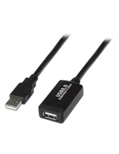 Comprar OEM USB1-10 Extensor USB 2.0 - Longitud 10 m - Conectores USB A M/H - Activo - Color negro - Trasferencia hasta 480 Mbps