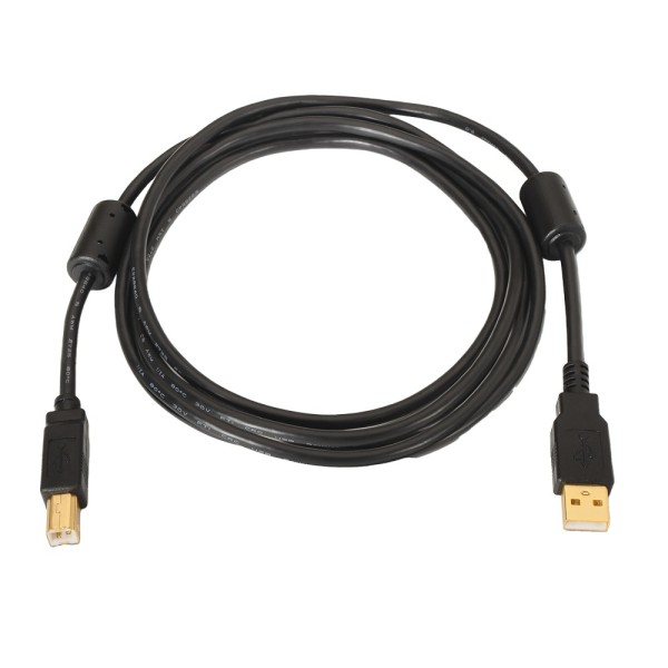 OEM USB1-3-P cabo USB 2.0 - para impressora - Conectores Tipo A / M-B / M - Comprimento 3 M - Alta Qualidade - Cor Preta