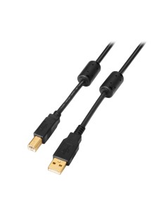 OEM USB1-3-P cabo USB 2.0 - para impressora - Conectores Tipo A / M-B / M - Comprimento 3 M - Alta Qualidade - Cor Preta 2