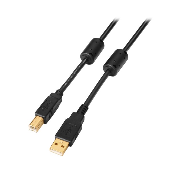 OEM USB1-3-P cabo USB 2.0 - para impressora - Conectores Tipo A / M-B / M - Comprimento 3 M - Alta Qualidade - Cor Preta