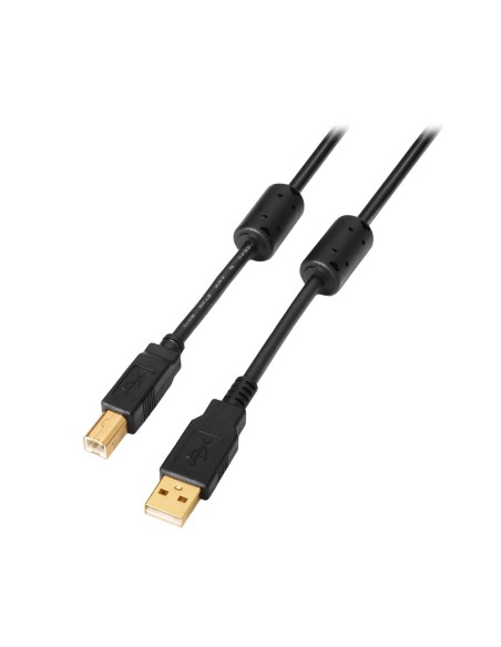 OEM USB1-3-P cabo USB 2.0 - para impressora - Conectores Tipo A / M-B / M - Comprimento 3 M - Alta Qualidade - Cor Preta