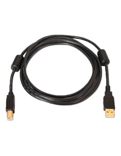 OEM USB1-5-P Cabo USB 2.0 - Para Impressora - Tipo A / M / M / M - Comprimento 5,0 M - Alta Qualidade (28AWG + 22AWG - Preto