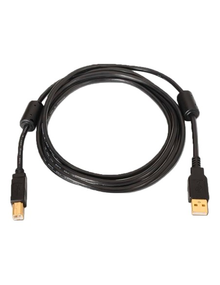 OEM USB1-5-P Cabo USB 2.0 - Para Impressora - Tipo A / M / M / M - Comprimento 5,0 M - Alta Qualidade (28AWG + 22AWG - Preto