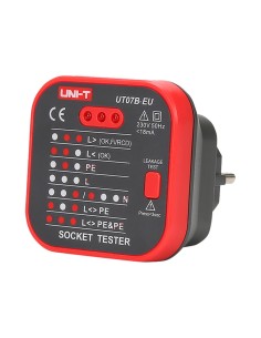 Acheter UNI-TREND UT07B-EU testeur de prises électriques EU - Vérification des erreurs de câblage - Test de fuites possibles - S