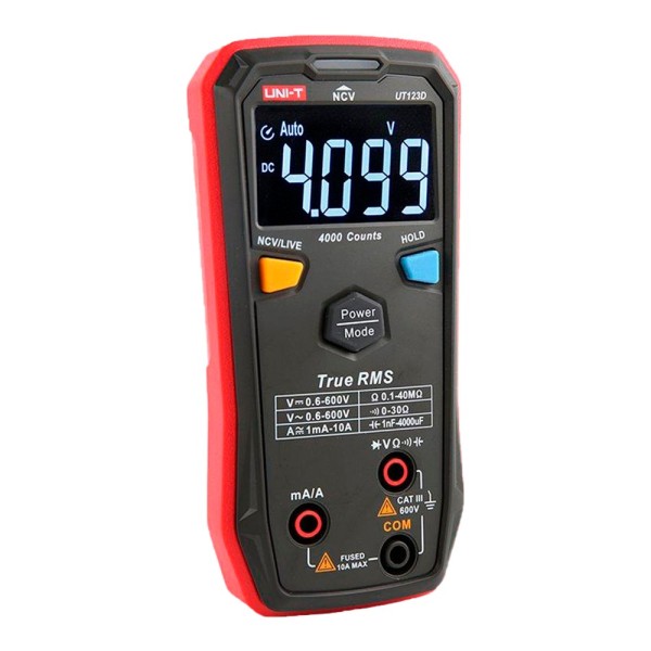 Acheter UNI-TREND UT123D multimètre numérique de poche - Mesure de tension CC et CA jusqu’à 600 V - Mesure d’intensité en