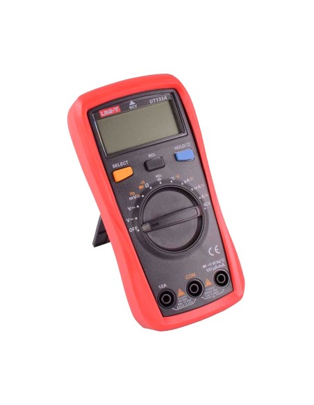 Comprar UNI-TREND UT133A Multímetro digital de mano - Medición de voltaje en DC y AC hasta 600V - Medición de intensidad en DC y