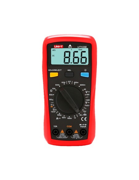 Comprar UNI-TREND UT133B Multímetro digital de mano - Medición de voltaje en DC y AC hasta 600V - Medición de intensidad en DC h