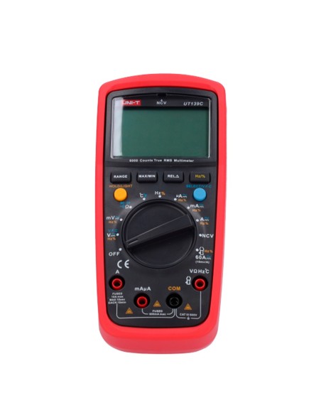 Comprar UNI-TREND UT139C Multímetro digital con función True RMS - Medición de voltaje en DC y AC hasta 600V - Medición de inten