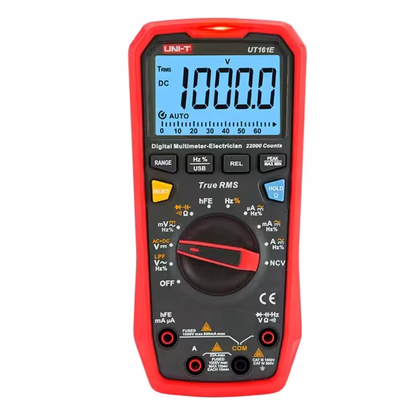 Acheter UNI-TREND UT161E multimètre numérique CAT III - Écran LED jusqu’à 22 000 points - Mesure en DC et AC jusqu’à 1 000 V et 