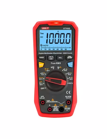 Acheter UNI-TREND UT161E multimètre numérique CAT III - Écran LED jusqu’à 22 000 points - Mesure en DC et AC jusqu’à 1 000 V et 