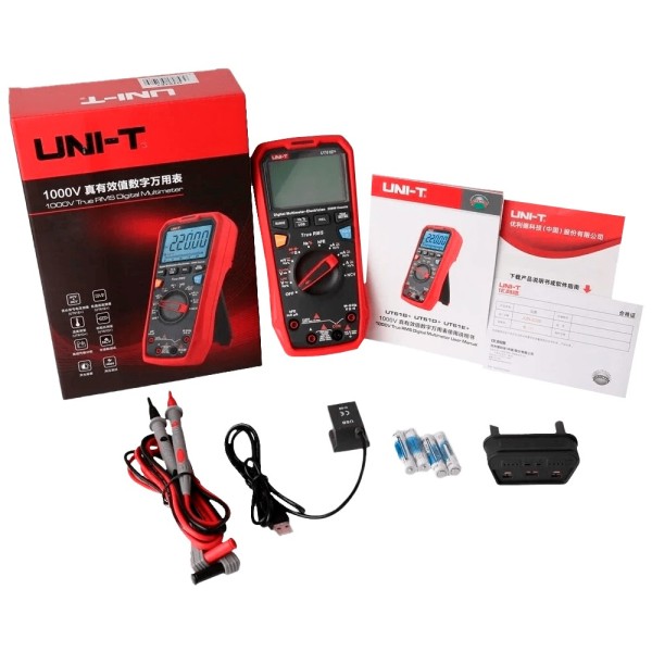Kaufen Sie UNI-TREND UT161E Digitalmultimeter CAT III – LED-Display mit bis zu 22000 Counts – DC- und AC-Messung bis 1000 V und 