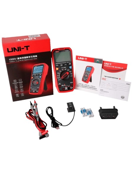 Comprar UNI-TREND UT161E Multímetro digital CAT III - Pantalla LED de hasta 22000 cuentas - Medición en DC y AC hasta 1000V y 20