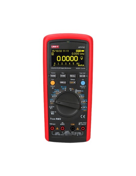 UT171C Multímetro OLED Digital UT171C - Conexão ao PC para dump de dados - Medição de AC / CC: até 1000V e 10A - R-Medida