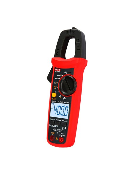Uni-tendência UT203R Reivindicações Amperimétricas - Medição em DC Até 600V e 400A - Medição em AC até 600V e 400A - Capacitânci