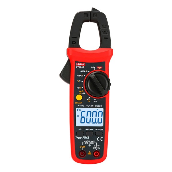 Kaufen UNI-TREND UT204R Stromzange – DC-Messung bis 600 V und 600 A – AC-Messung bis 600 V und 600 A – Widerstand