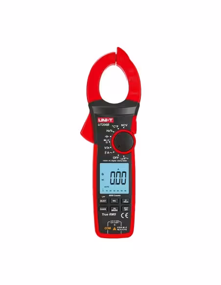 Comprar UNI-T UT206B Pinza amperimétrica LCD - Medición en DC hasta 1000V - Medición en AC hasta 1000V y 1000A - Resistencia/cap