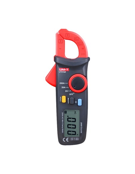 Comprar UNI-TREND UT210A Mini pinza amperimétrica - Pantalla LED de hasta 2000 cuentas - Medición AC hasta 200A - Buzzer para te
