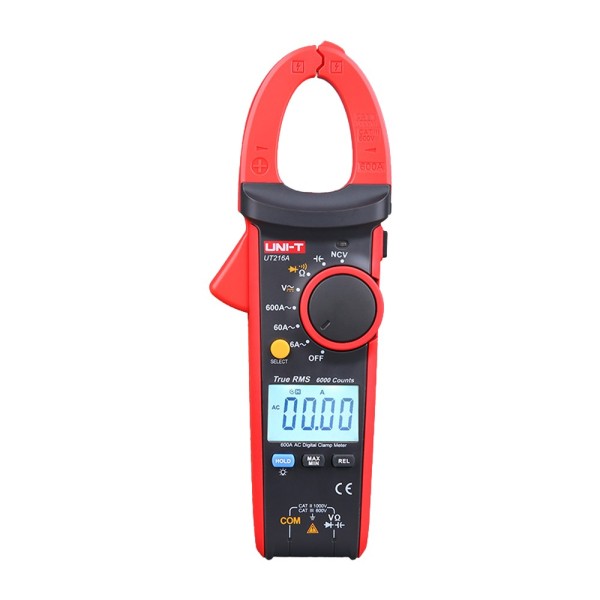 Kaufen UNI-TREND UT216A LCD-Stromzange – DC-Messung bis 1000 V – AC-Messung bis 750 V und 600 A – Misst Widerstände