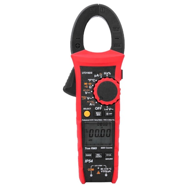 Uni-tendência UT219DS Reivindicações amperimétricas - Medição em DC até 1000V e 600A - Medição no AC a 1000V e 600A - Resistênci