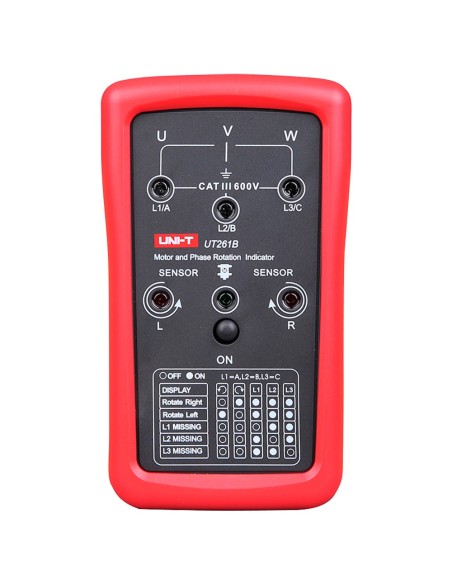 Comprar UNI-TREND UT261B Indicador de secuencia de fases - Indicador de rotación de motor - Medición de voltaje AC - Notificació