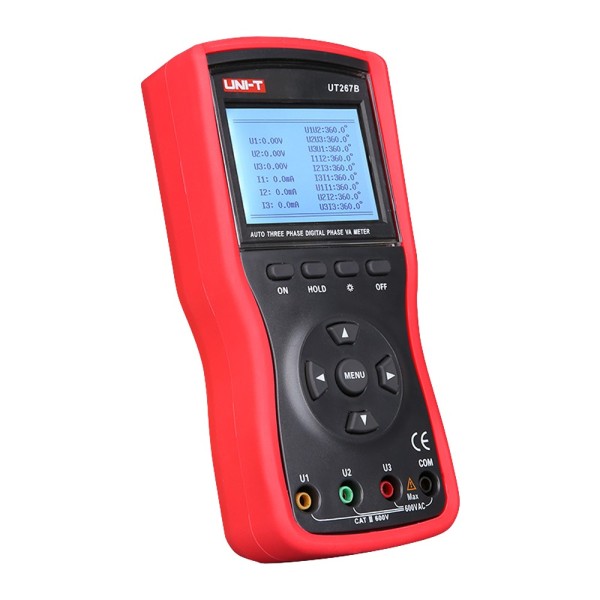 Uni-tendências UT267B Trofhered Amperímetro Clamp - Retroiluminado Tela LED - Medição em AC até 600V e 20A - medição do pote