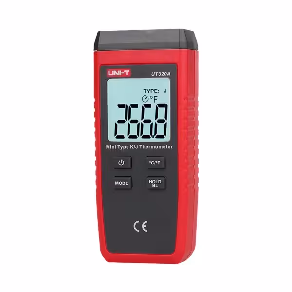 Comprar UNI-T UT320A Termómetro con sondas tipo K y J - Display Single retroiluminado - Alta precisión - Resistente a caídas de 