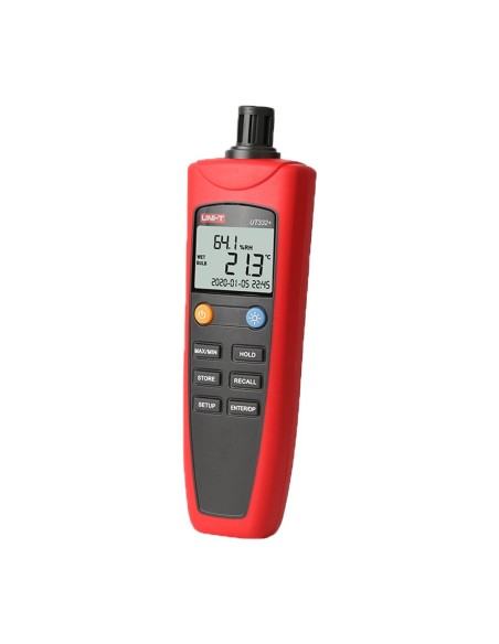UNI-TENDER UT332 + condições ambientais Medidor - Medição de temperatura e umidade - Design leve e econômico com interface