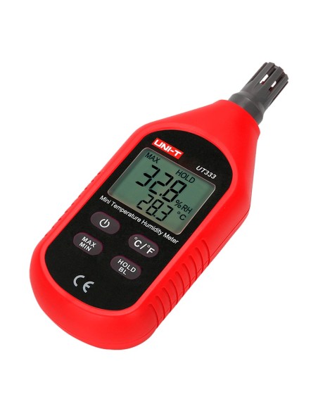 UNI-TENDER UT333 Condições ambientais Medidor - Medição de temperatura e umidade - Design leve e econômico com interface 