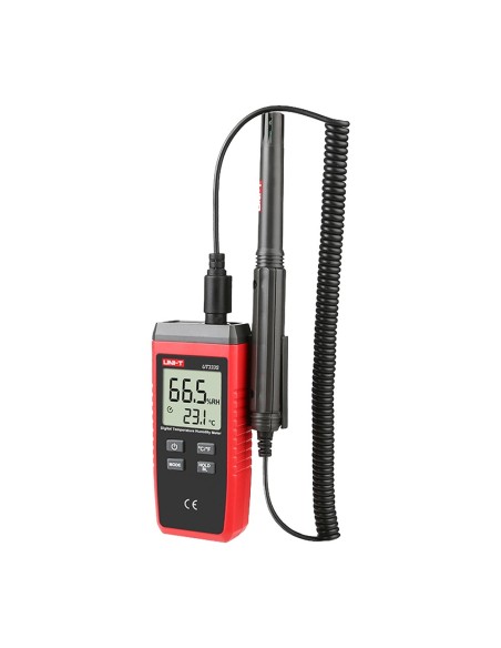 UNI-TENDER UT333S Condições ambientais Medidor - Medição de temperatura e umidade - Design leve e econômico com interface