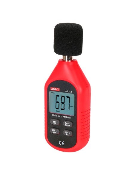 UNI-TENDER UT353 Medidor de nível de som - Ruído de captura até 130 dB com resposta rápida - Display LCD Backlit - Design