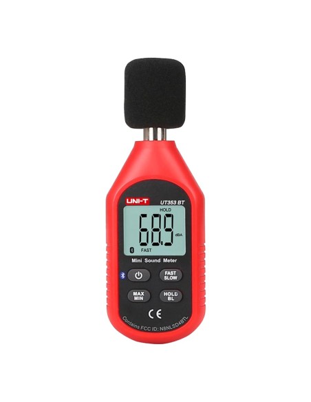 Uni-Tend Tendência UT353-BT Medidor de nível de som - Capturar ruído até 130 dB com resposta rápida - Display LCD Backlit - com