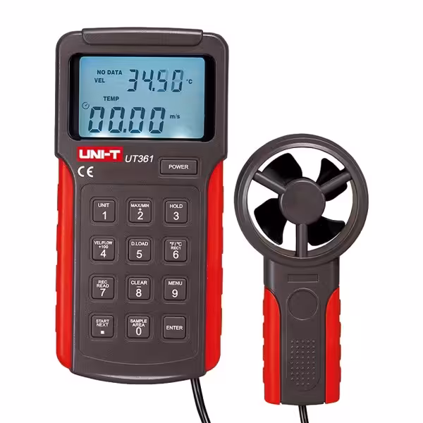 Comprar UNI-T UT361 Anemómetro tipo Split - Sensor de velocidad del viento de alta precisión - Sensor de temperatura - Apagado a