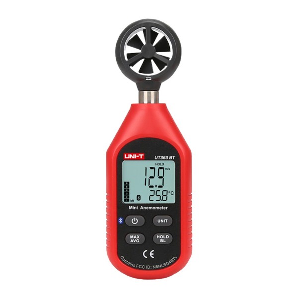 Comprar UNI-TREND UT363-BT Anemómetro de mano - Sensor de velocidad del viento de alta precisión - Sensor de temperatura - Valor