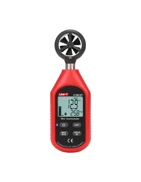 Acquistare UNI-TREND UT363-BT Anemometro portatile - Sensore di velocità del vento ad alta precisione - Sensore di temperatura -