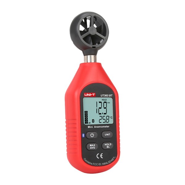 Acquistare UNI-TREND UT363-BT Anemometro portatile - Sensore di velocità del vento ad alta precisione - Sensore di temperatura -