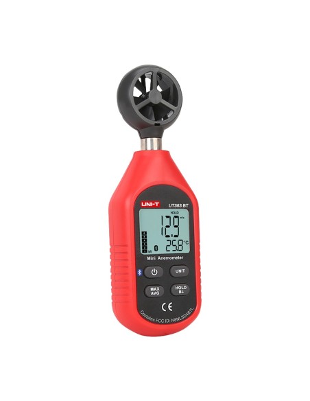 Uni-tendência UT363-BT anemômetro mão - Alta precisão Sensor de velocidade do vento - sensor de temperatura - valores máximos