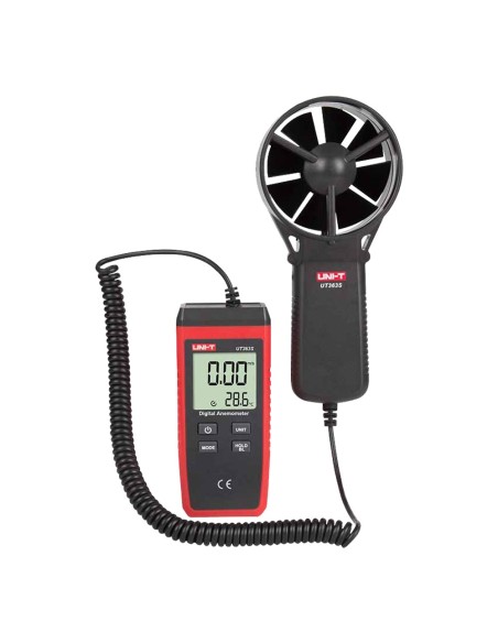 Uni-Trend UT363S Anemômetro tipo Split - Sensor de Velocidade do Vento de Alta Precisão - Sensor de Temperatura - Off Automático
